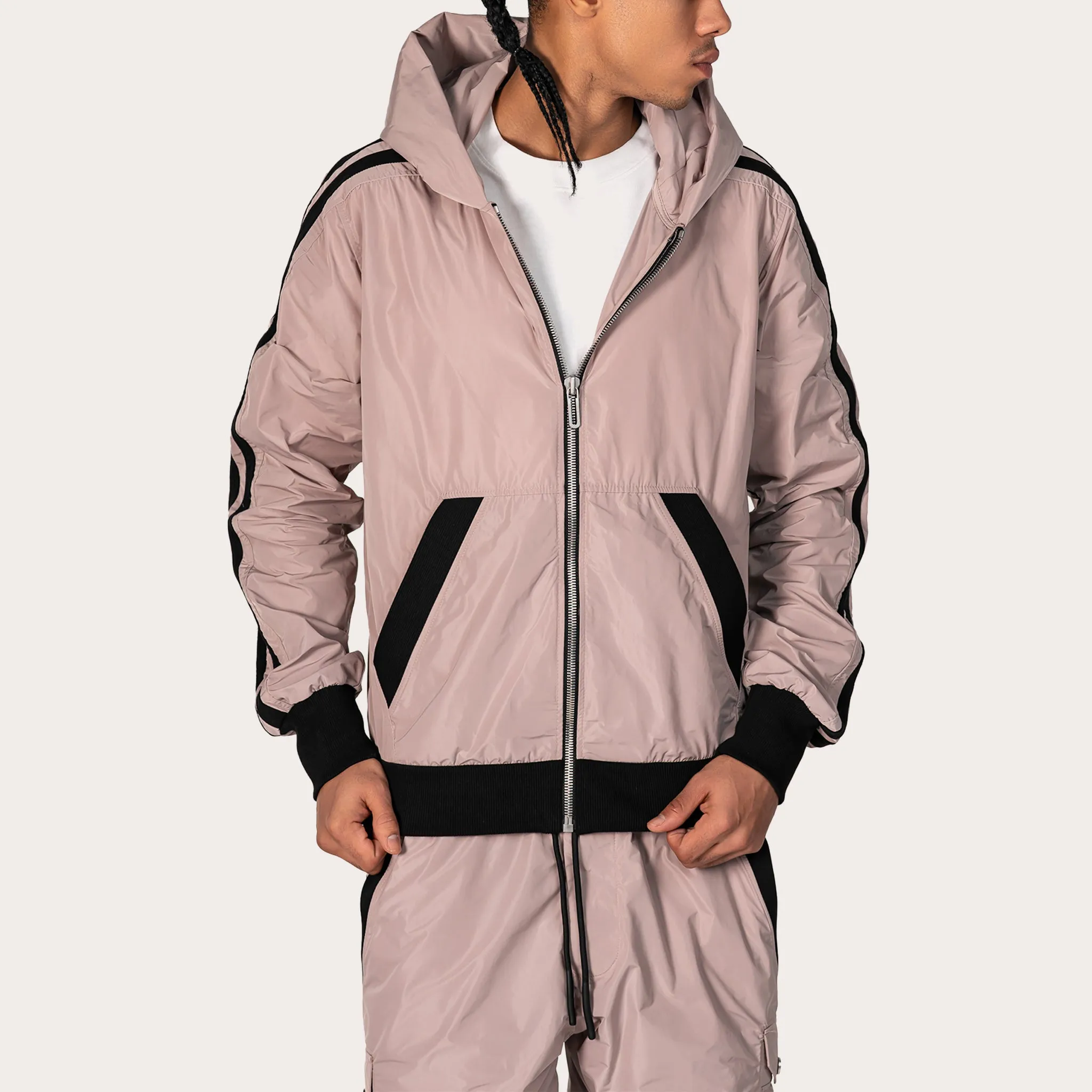 Stripes zipper hoodie - H14117 sold by Made by Society