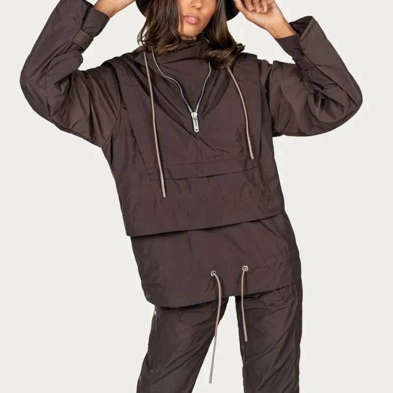 Layered windbreaker hoodie - H23796 sold by Made by Society