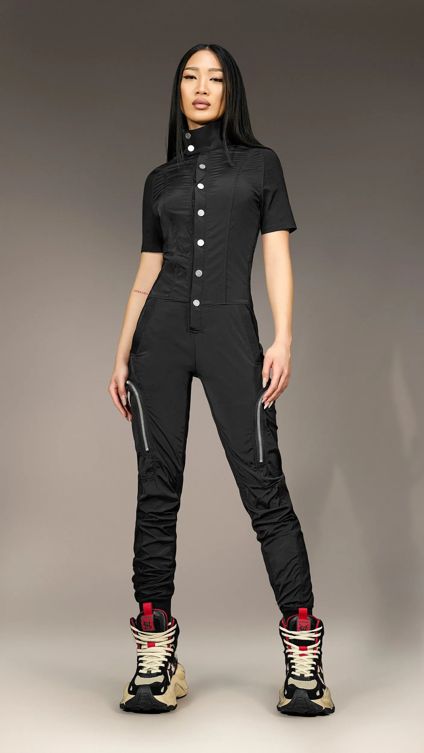 Made by Society Cargo Jumpsuit - S25317 sold by Made by Society