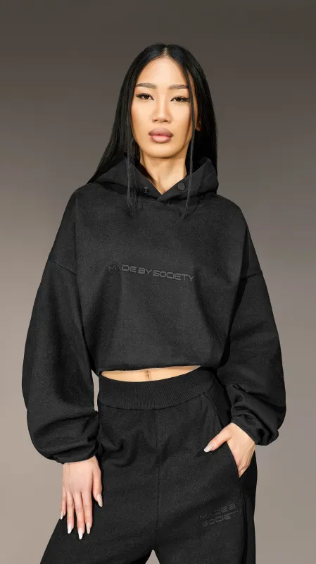 Made by Society Crop Hoodie - H26118 sold by Made by Society