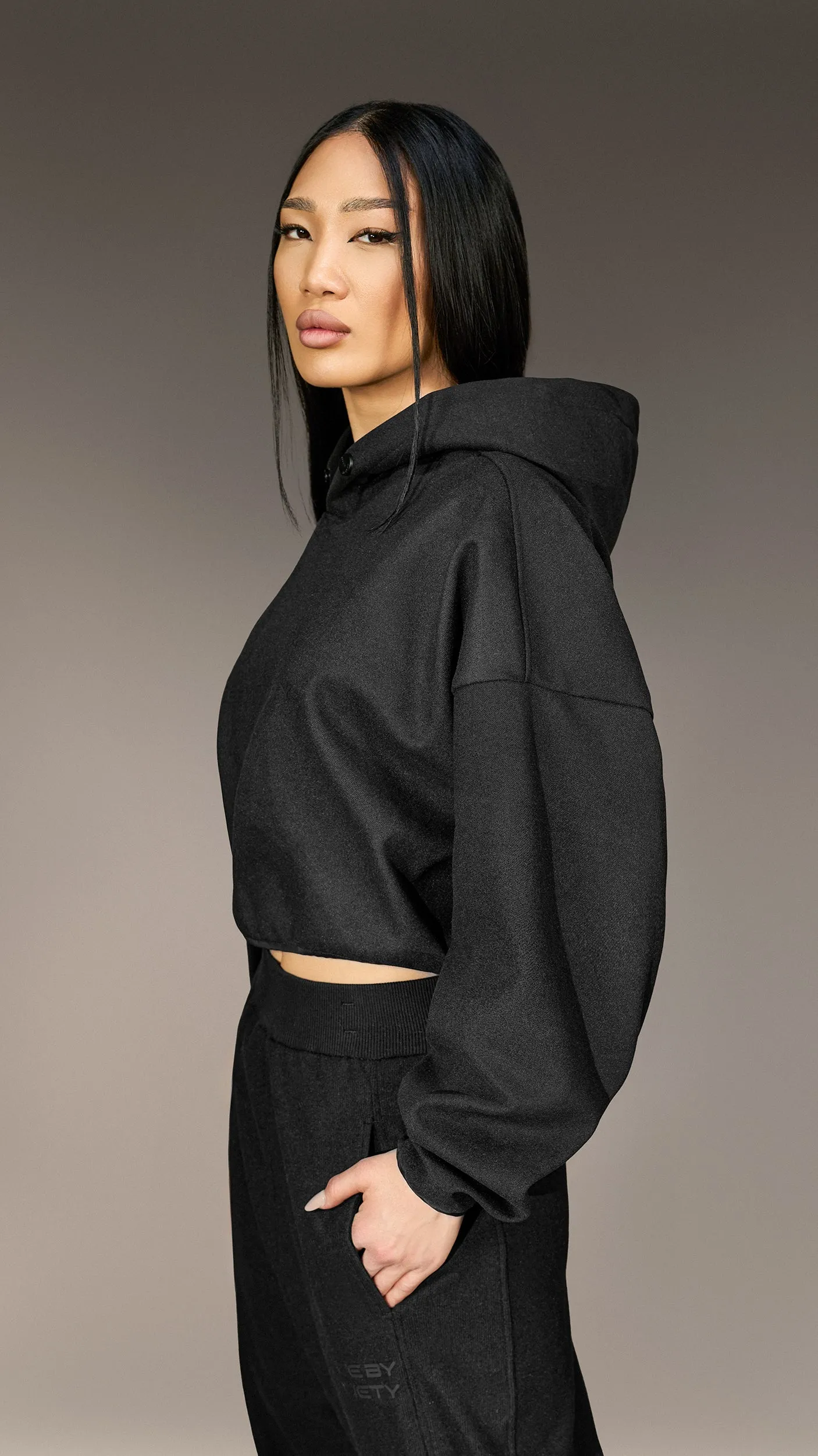 Made by Society Crop Hoodie - H26118 sold by Made by Society product image thumbnail 3