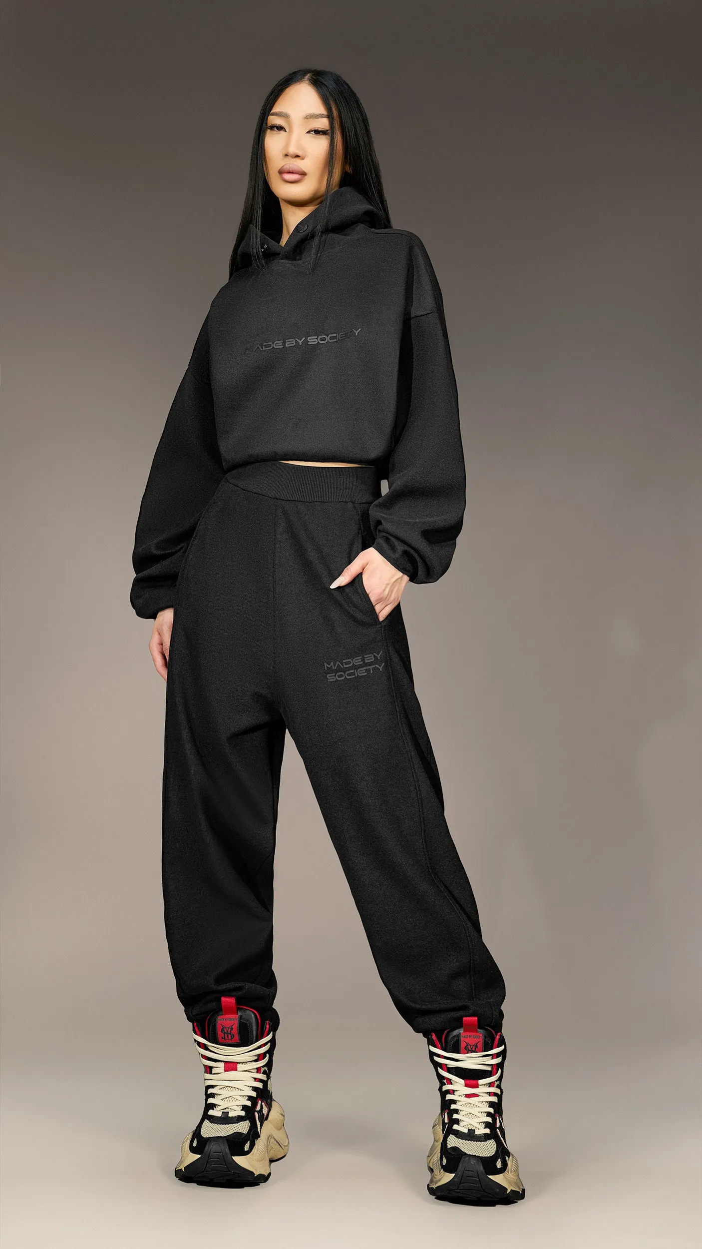 Made by Society Crop Hoodie - H26118 sold by Made by Society product image thumbnail 2