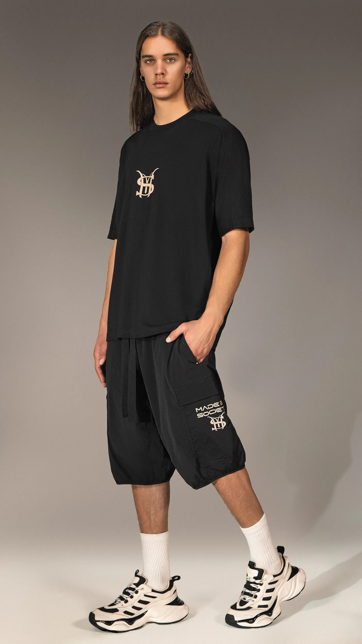 "Made by Society" Cargo Bermuda Shorts - B15608 sold by Made by Society