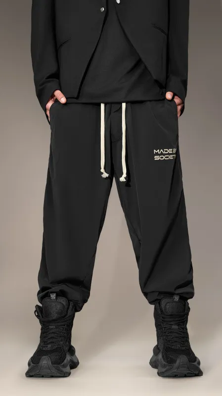 "Made by Society" Black Jogger Pants - P15829 sold by Made by Society