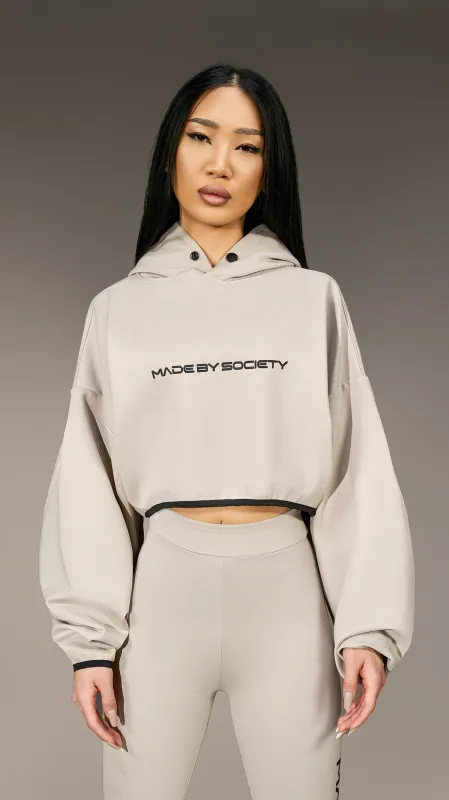 "Made by Society" Crop Hoodie - H26108 sold by Made by Society