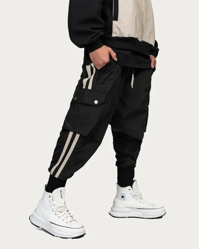 Vertical lines cargo pants - P14909 sold by Made by Society