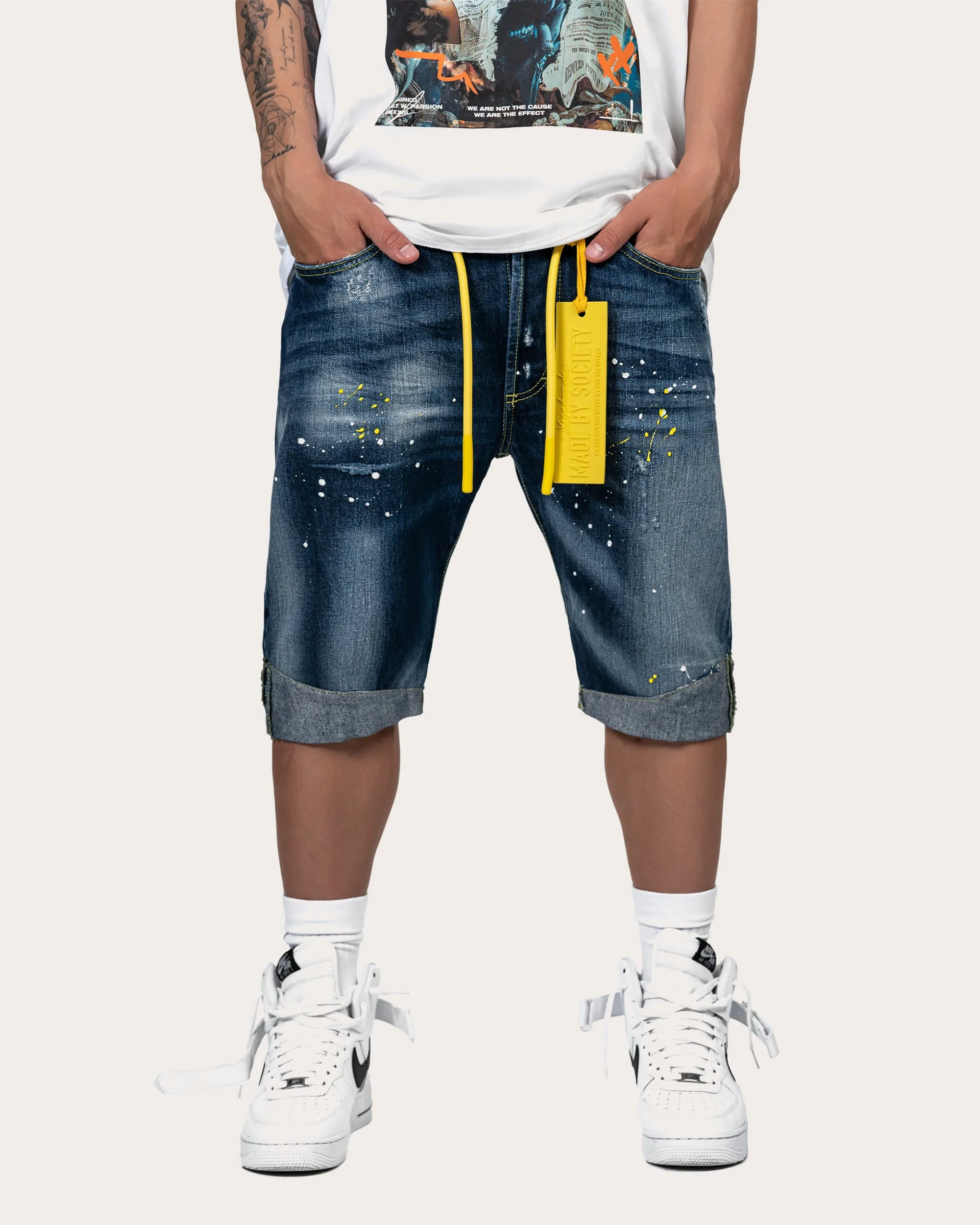 Paint Short Jeans - B13682 sold by Made by Society