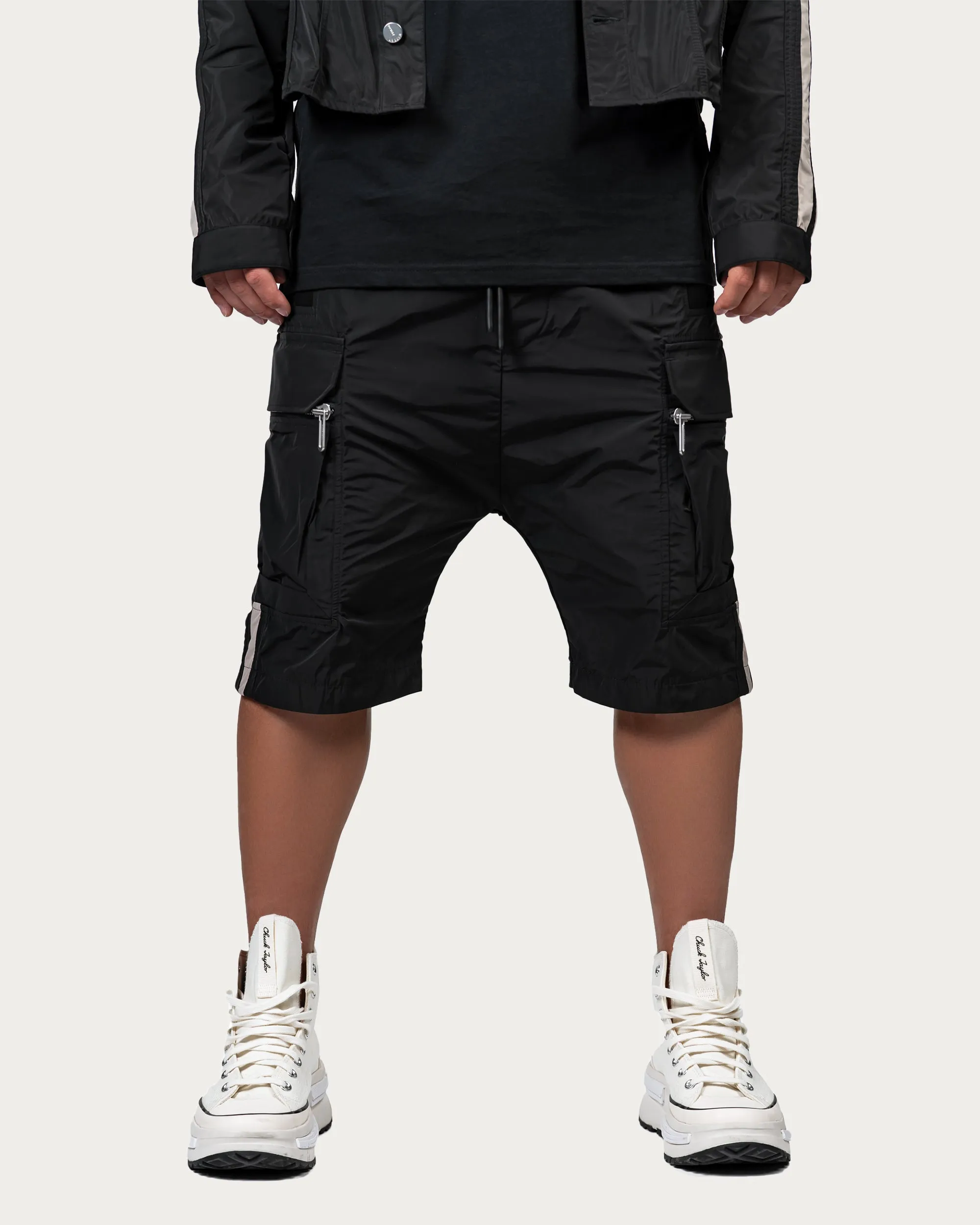 Vertical lines cargo shorts - B13548 sold by Made by Society product image thumbnail 2