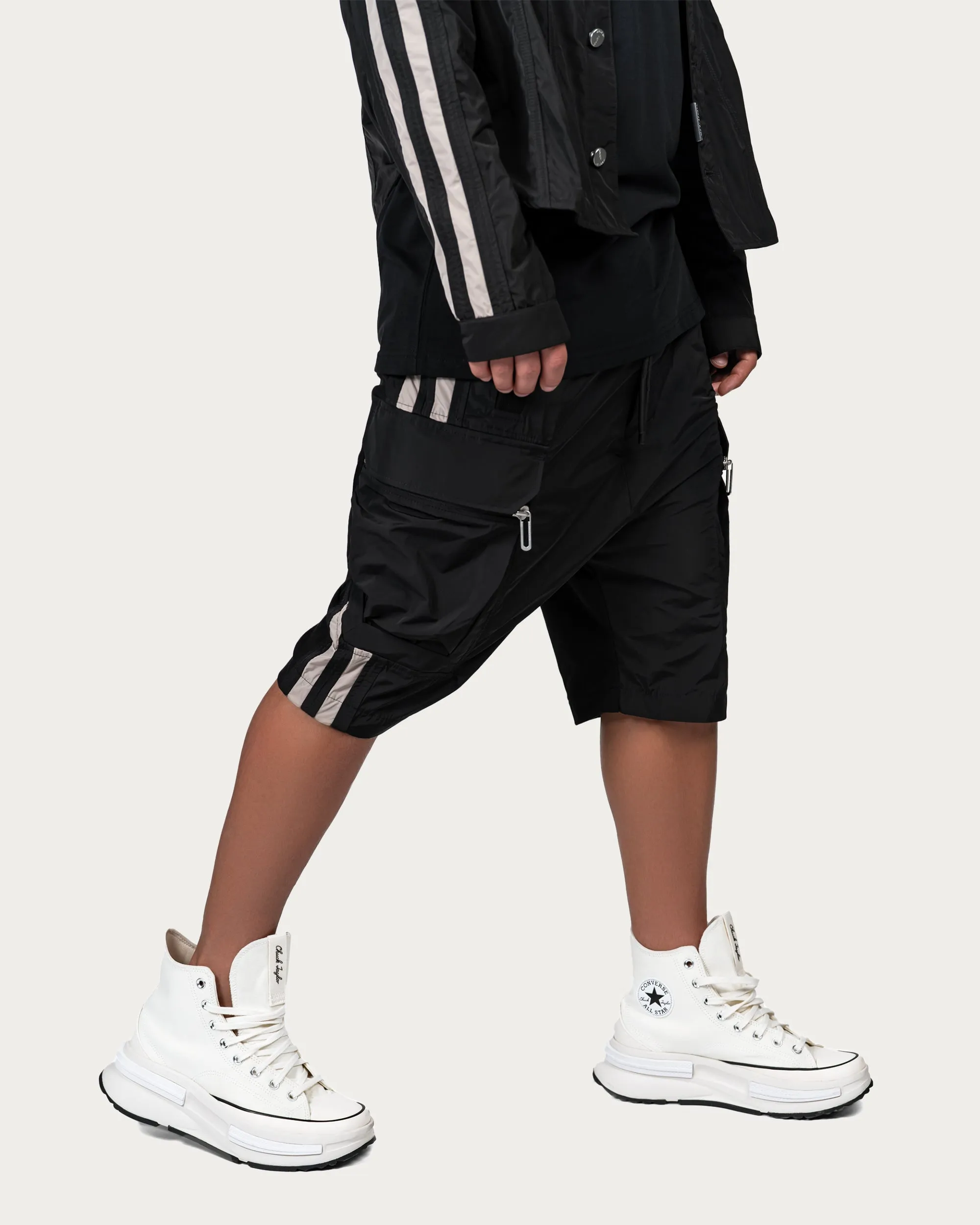 Vertical lines cargo shorts - B13548 sold by Made by Society