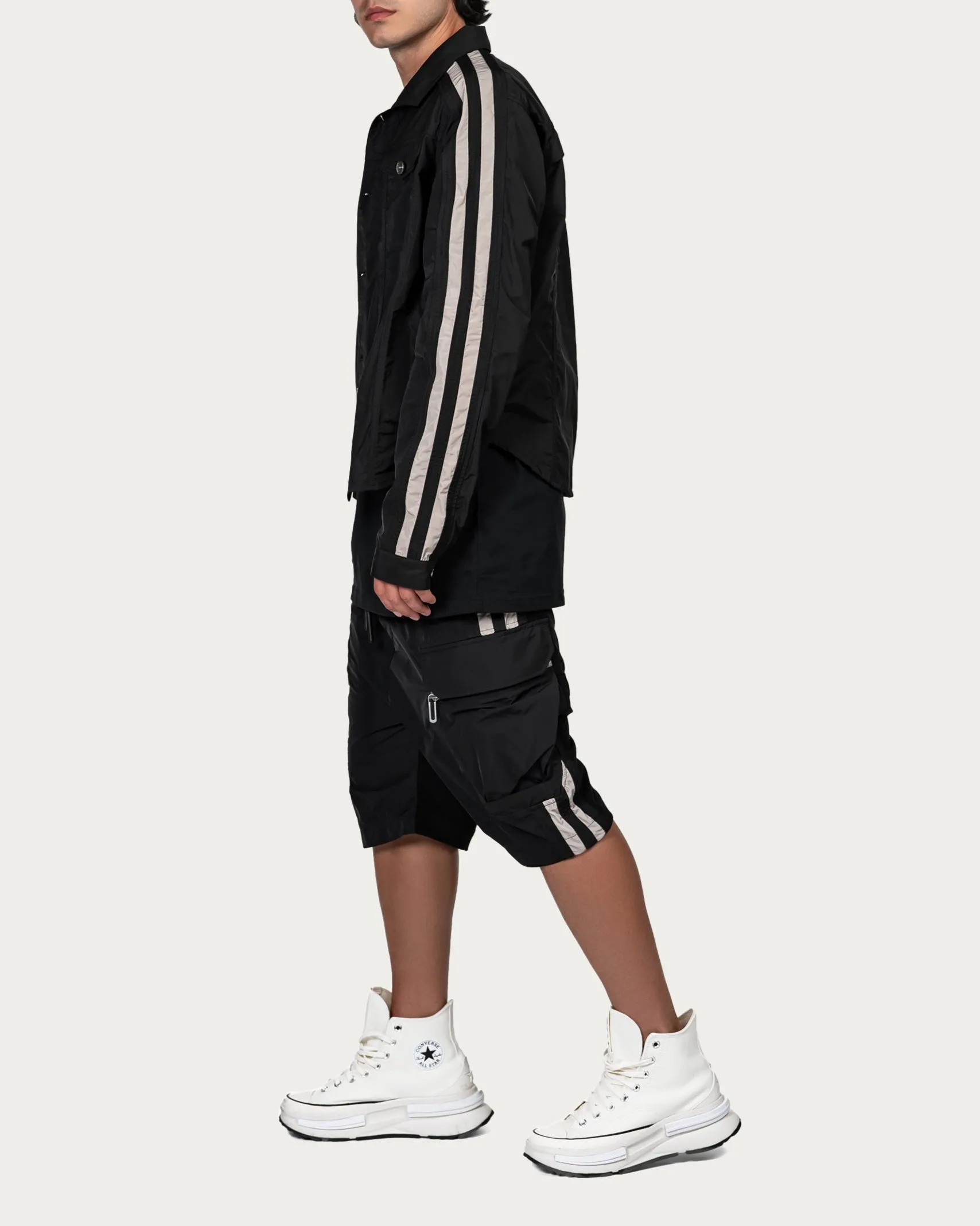 Vertical lines cargo shorts - B13548 sold by Made by Society product image thumbnail 4