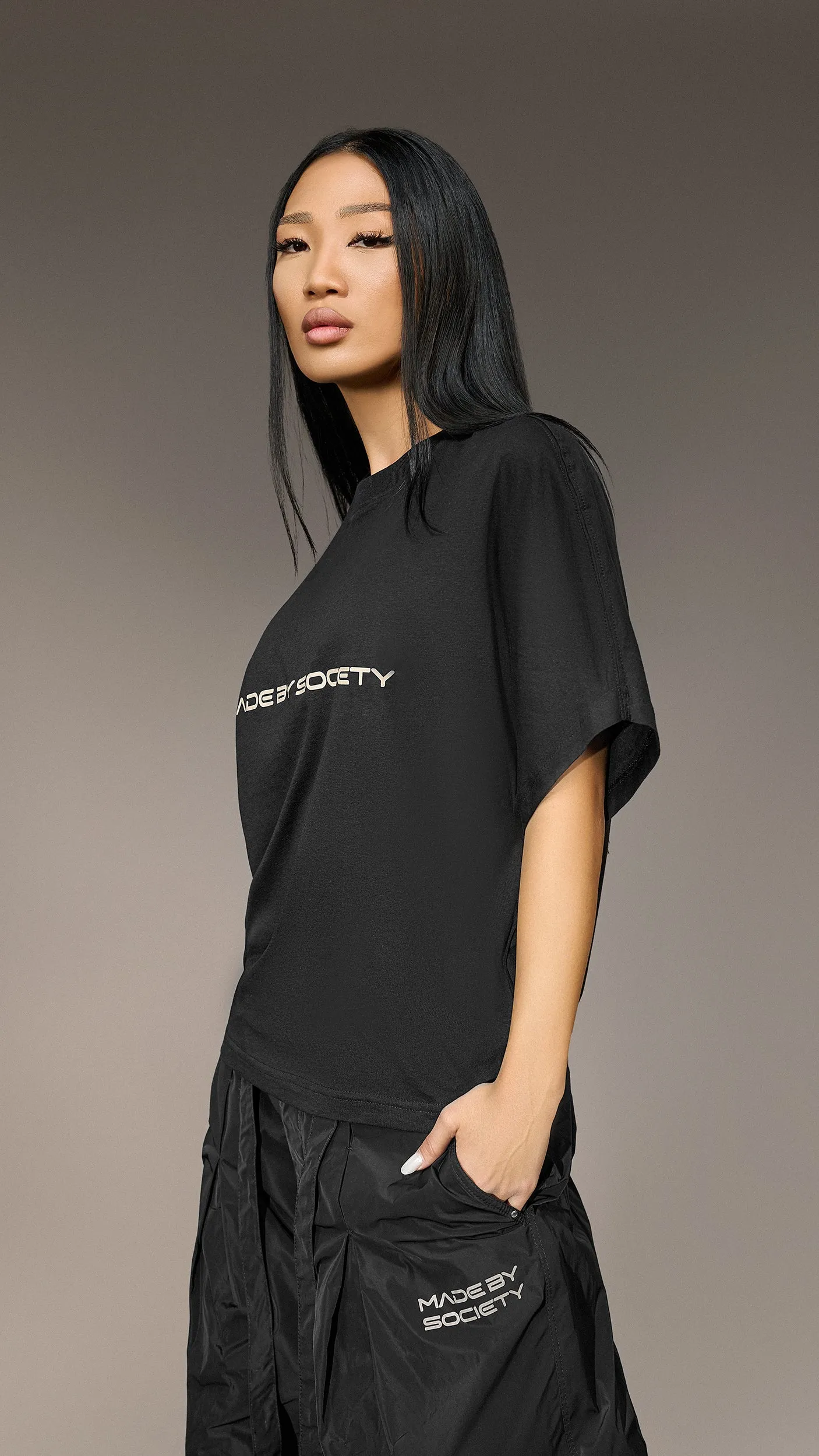 Made by Society Black T-shirt - T25522 sold by Made by Society