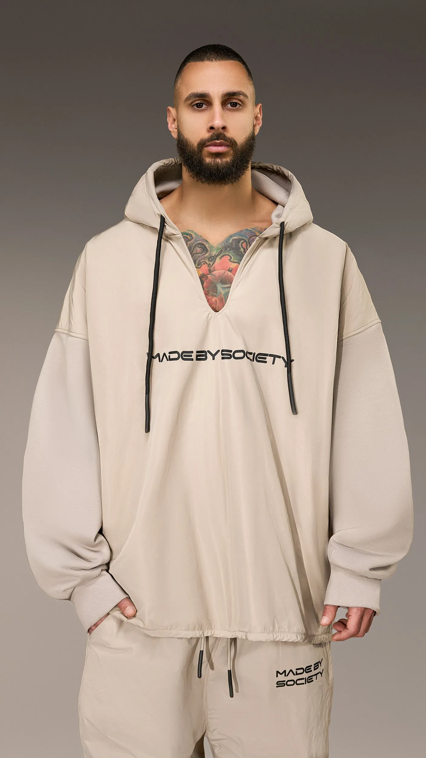 "Made by Society" Oversized Hoodie - H16085 sold by Made by Society