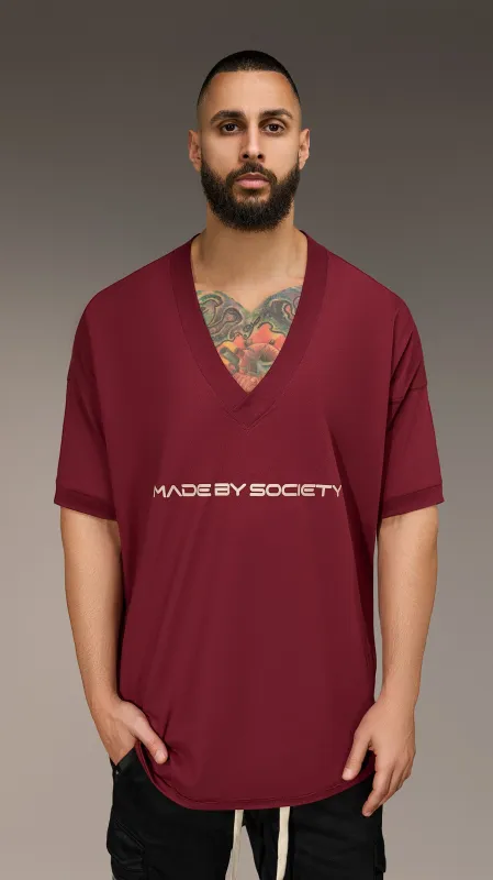 Oversized V-neck T-shirt - T16101 made by Made by Society