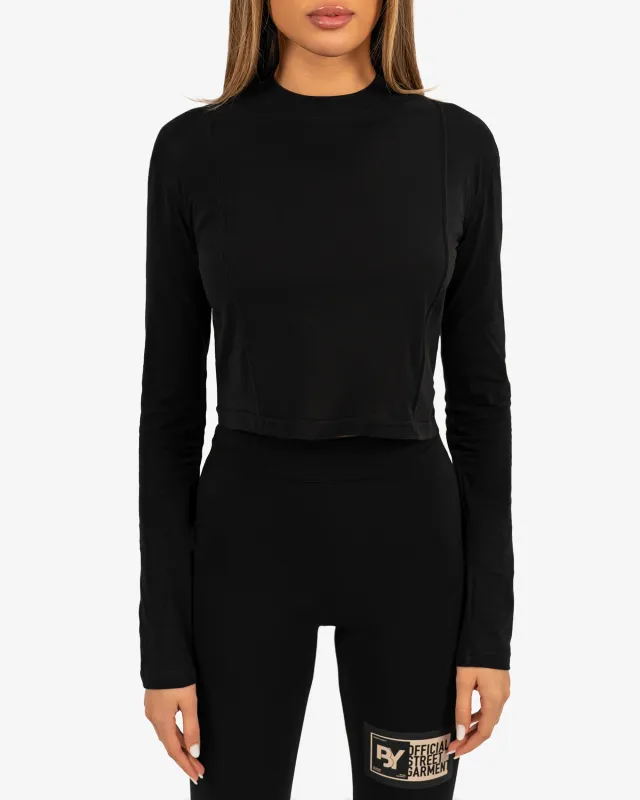 Long sleeve crop top - T25178 sold by Made by Society