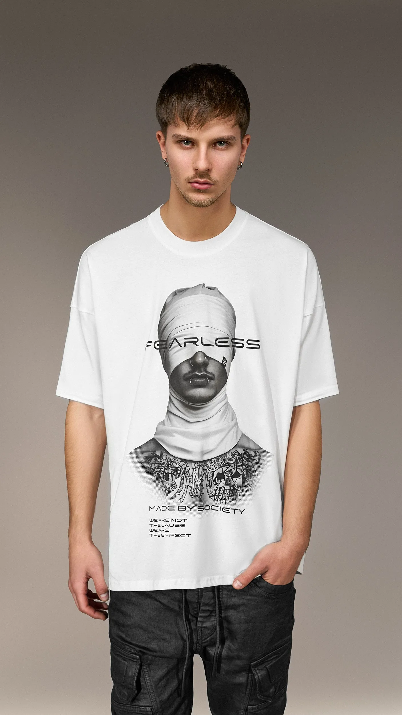 "Fearless" T-shirt Made by Society - T15821 sold by Made by Society