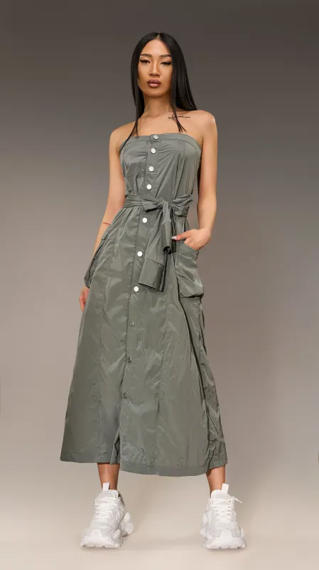 Dress with Snaps Made by Society - D26291 sold by Made by Society