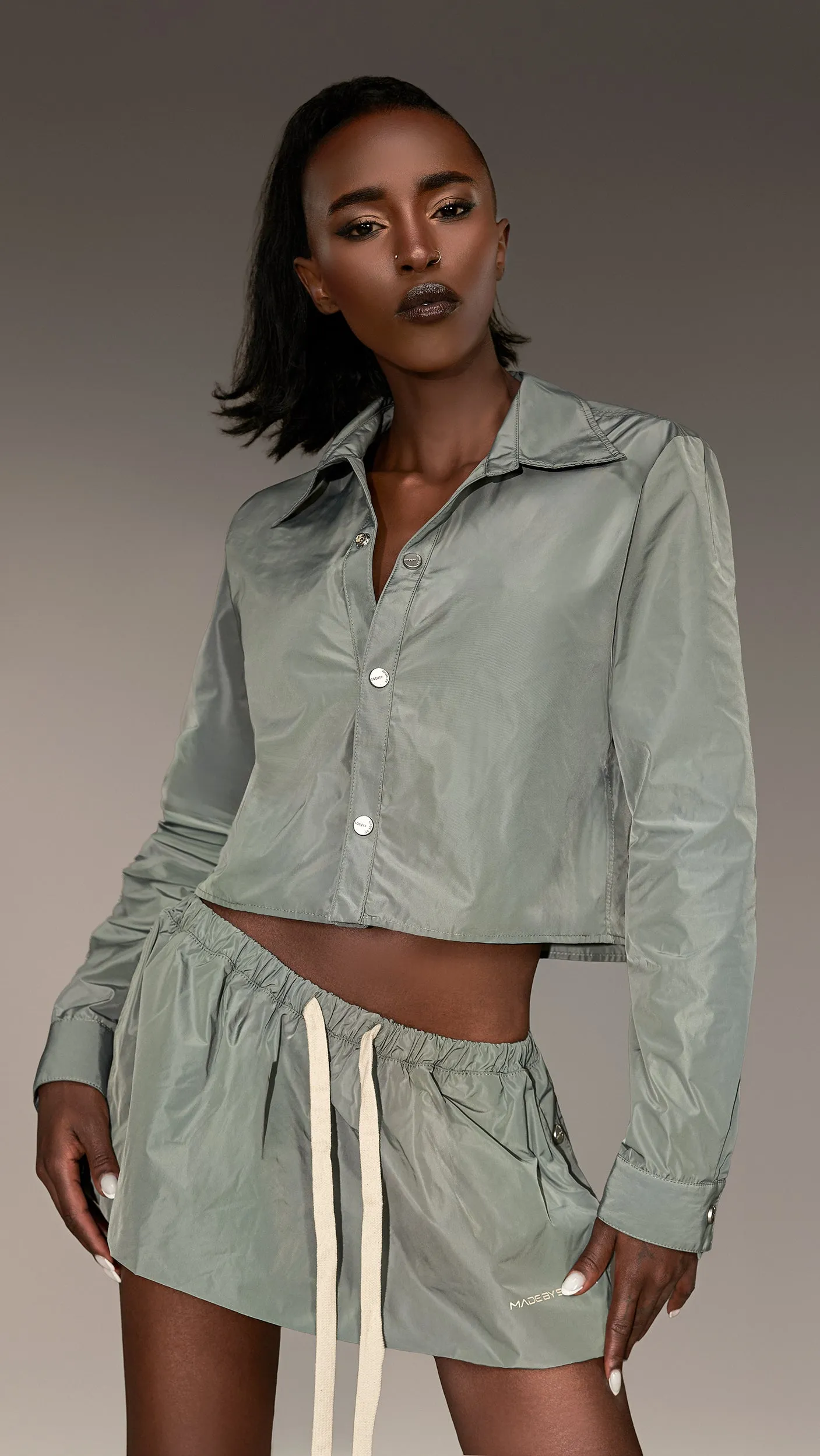 Cropped Shirt - C26358 sold by Made by Society product image thumbnail 2