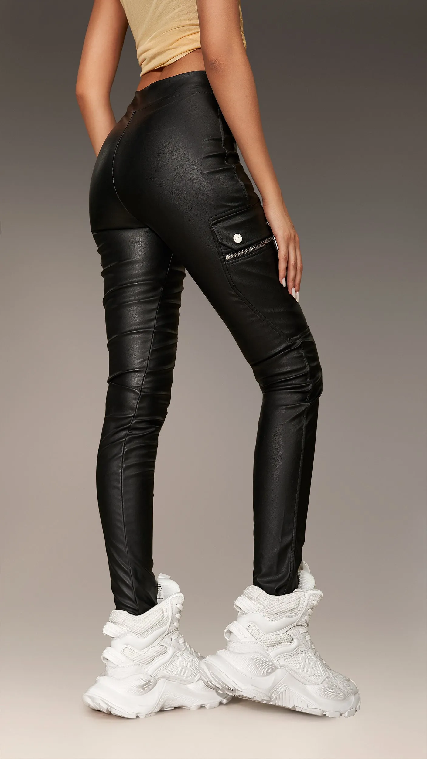 Faux Leather Leggings - P25229 sold by Made by Society product image thumbnail 2