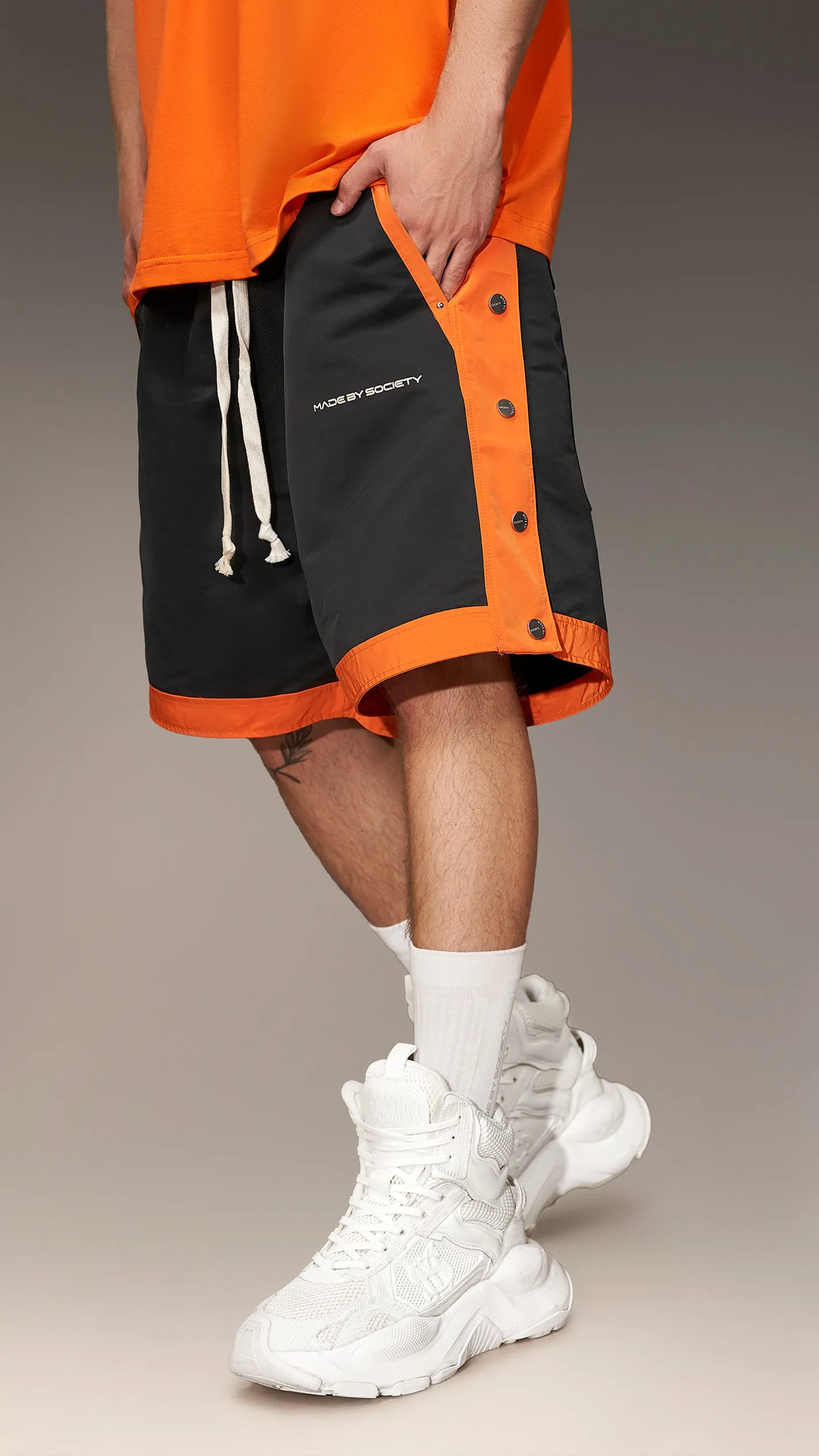 Bermuda Shorts with Studs - B16462 sold by Made by Society