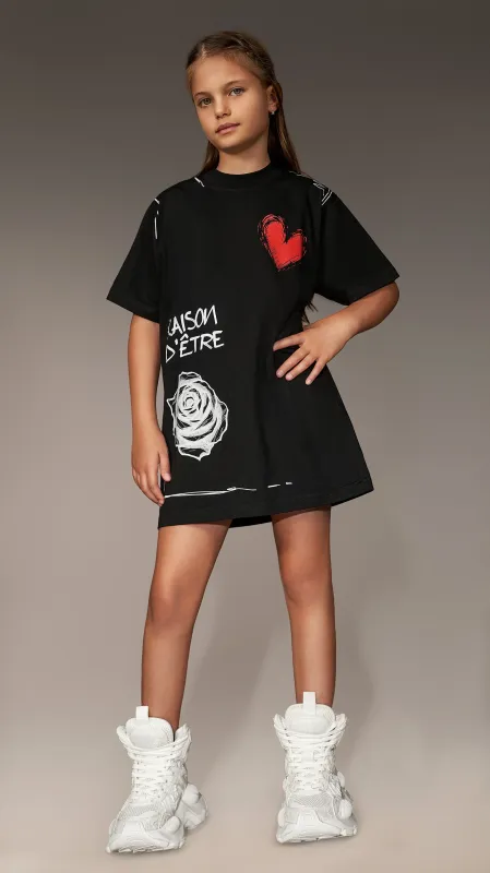 True Love Ed Hardy Tshirt Dress - White | Parallel