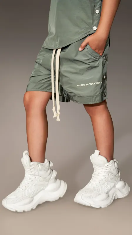 Bermuda Shorts with Snaps - B36603 sold by Made by Society
