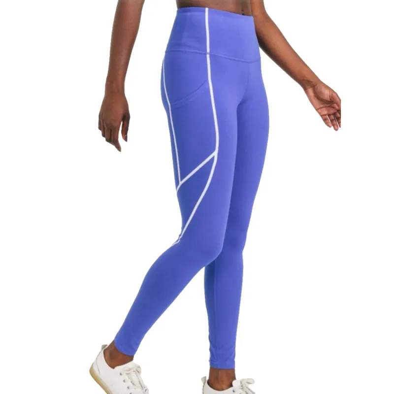 Splice Highwaist Leggings With Contrast sold by Emoni Fit