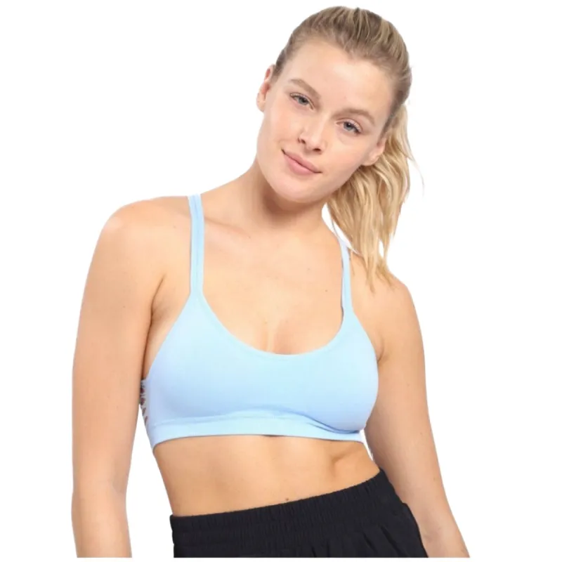 Minimal Sports Bra- Sky blue sold by Emoni Fit