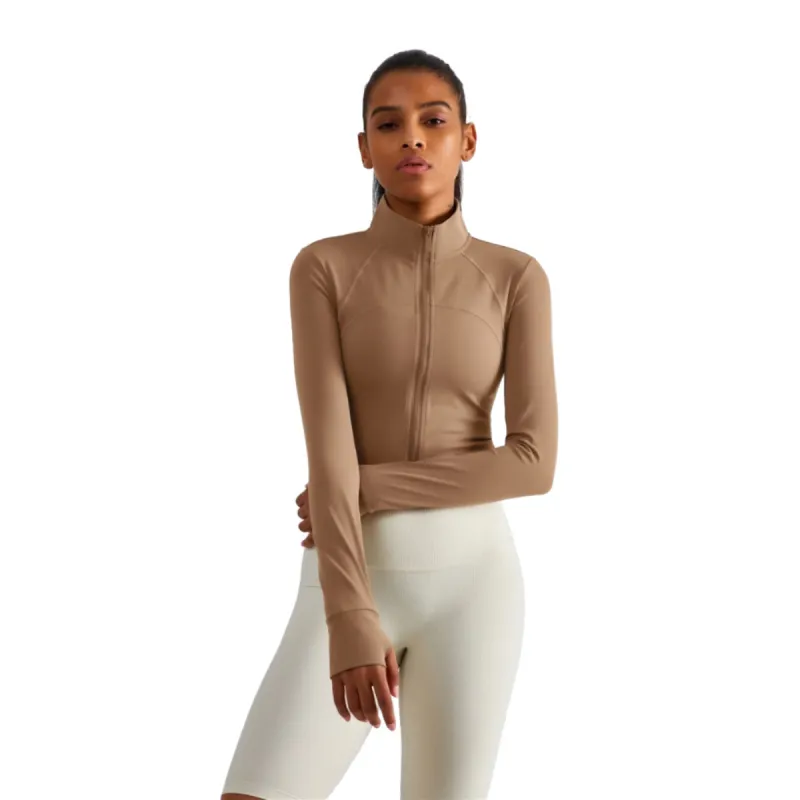Evelyn Cropped Zip Jacket sold by Emoni Fit