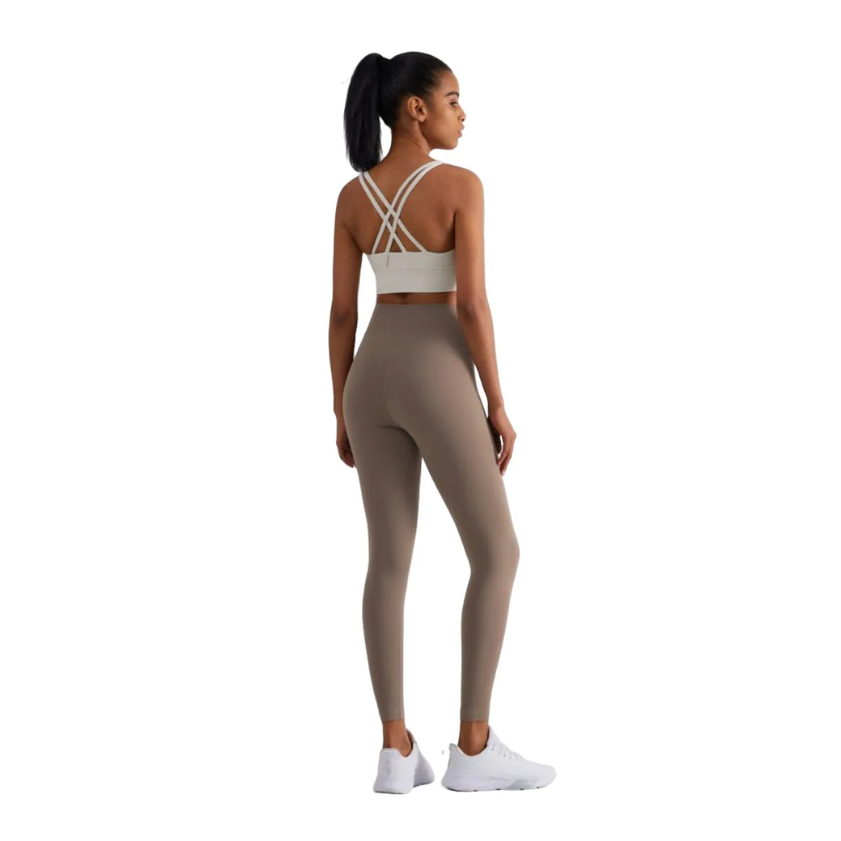 Naomi Cross Over Leggings - Toffee sold by Emoni Fit product image thumbnail 3