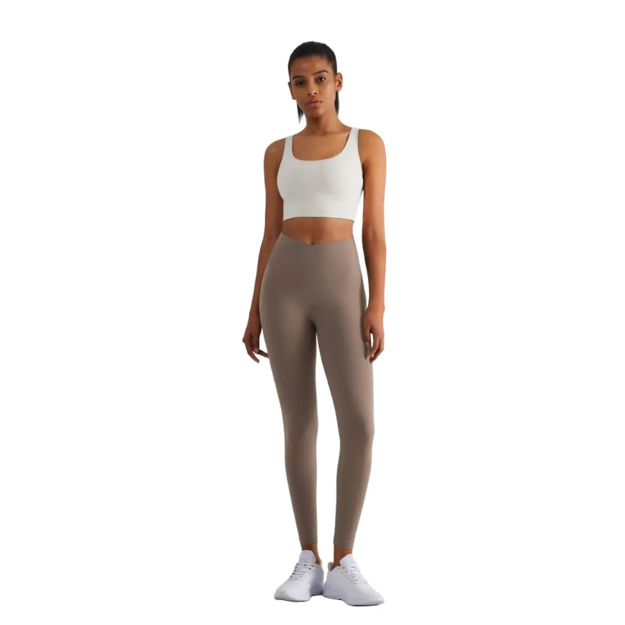 Naomi Cross Over Leggings - Toffee sold by Emoni Fit product image thumbnail 2