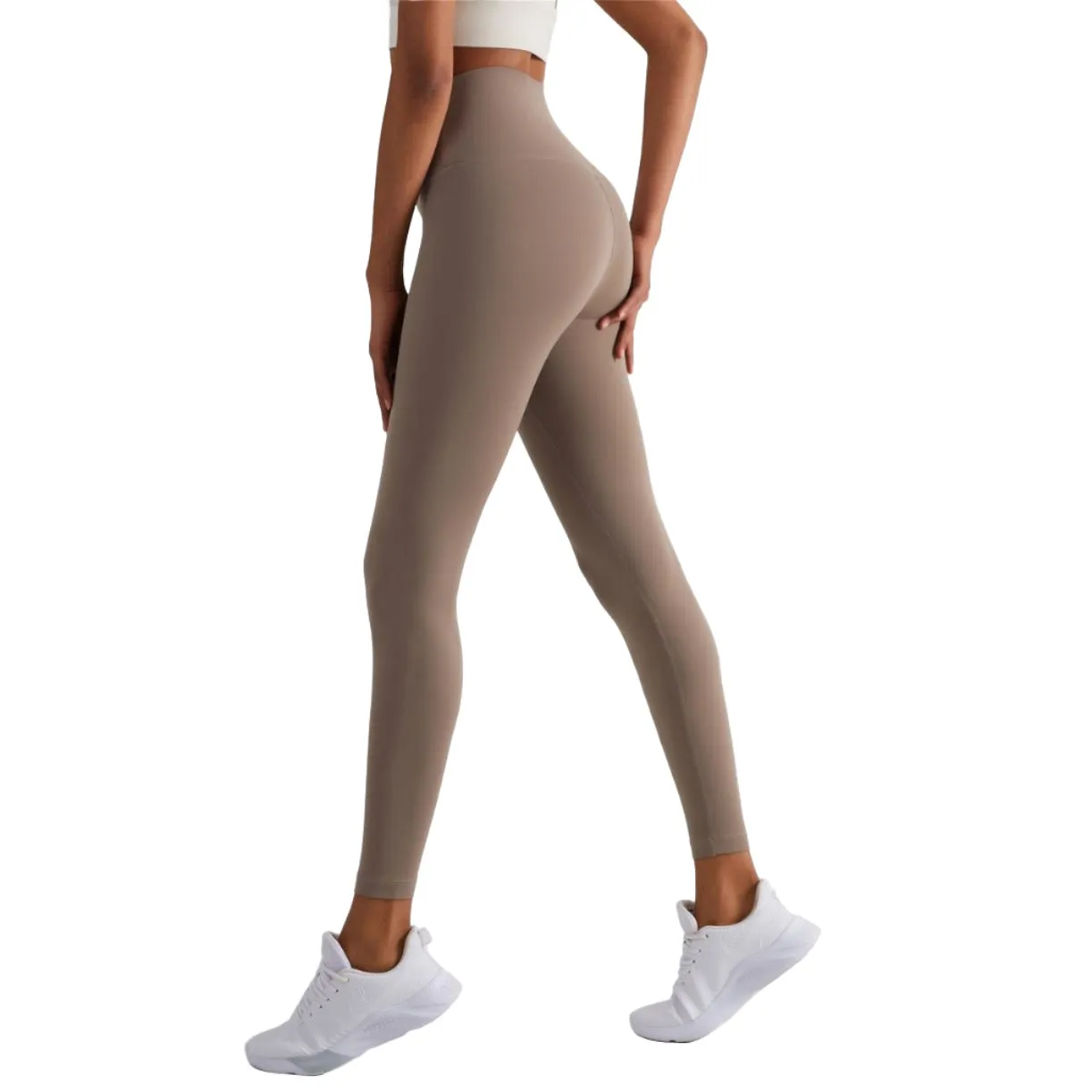 Naomi Cross Over Leggings - Toffee sold by Emoni Fit product image thumbnail 4