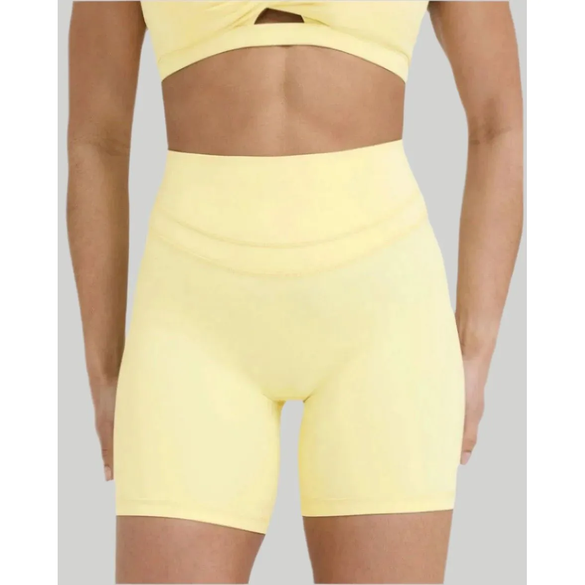 Emoni Endurance Shorts - Lemon Drop sold by Emoni Fit product image thumbnail 2
