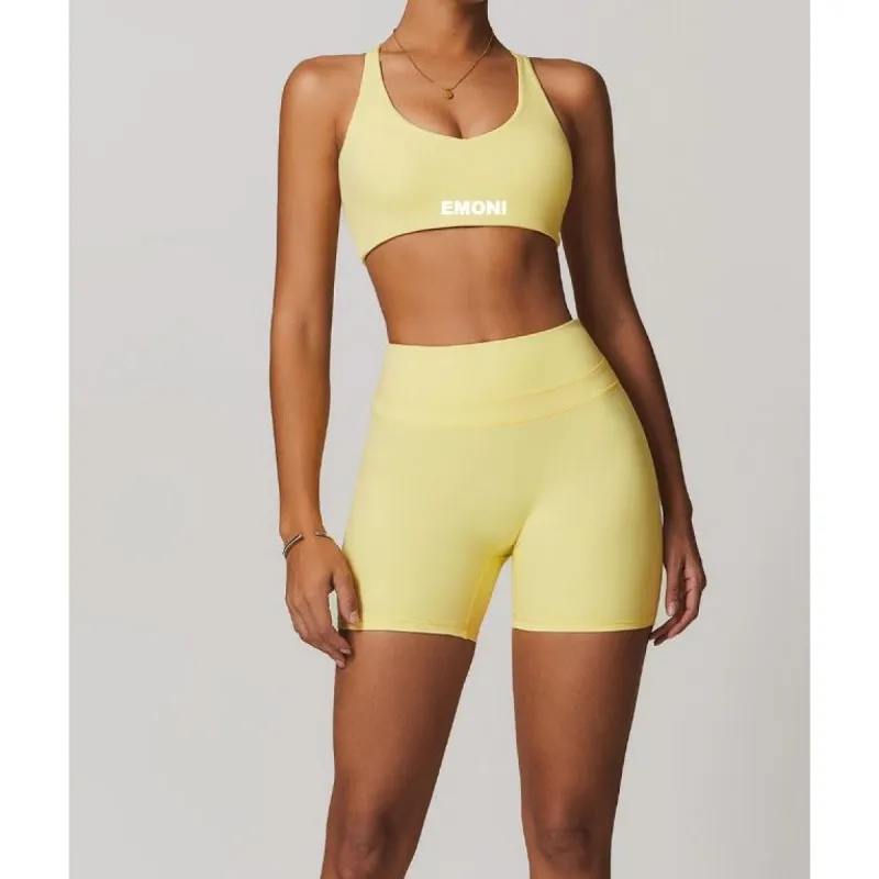 Emoni Endurance Sports Bra - Lemon Drop sold by Emoni Fit