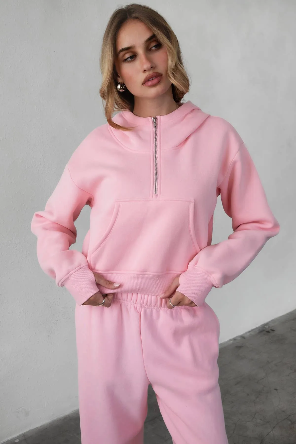 The Romee Hoodie - Blush sold by Emoni Fit