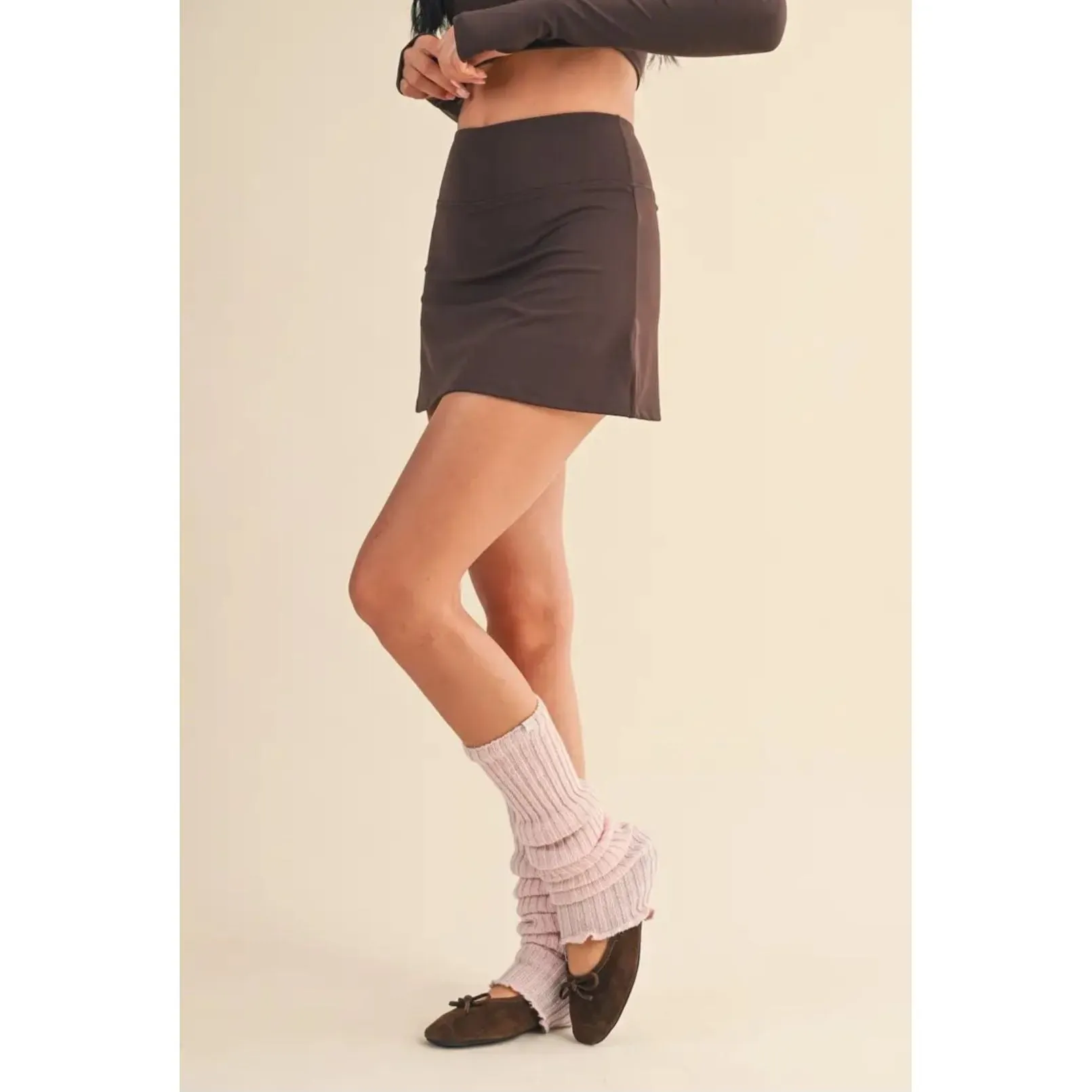 Espresso Court Skort sold by Emoni Fit product image thumbnail 4