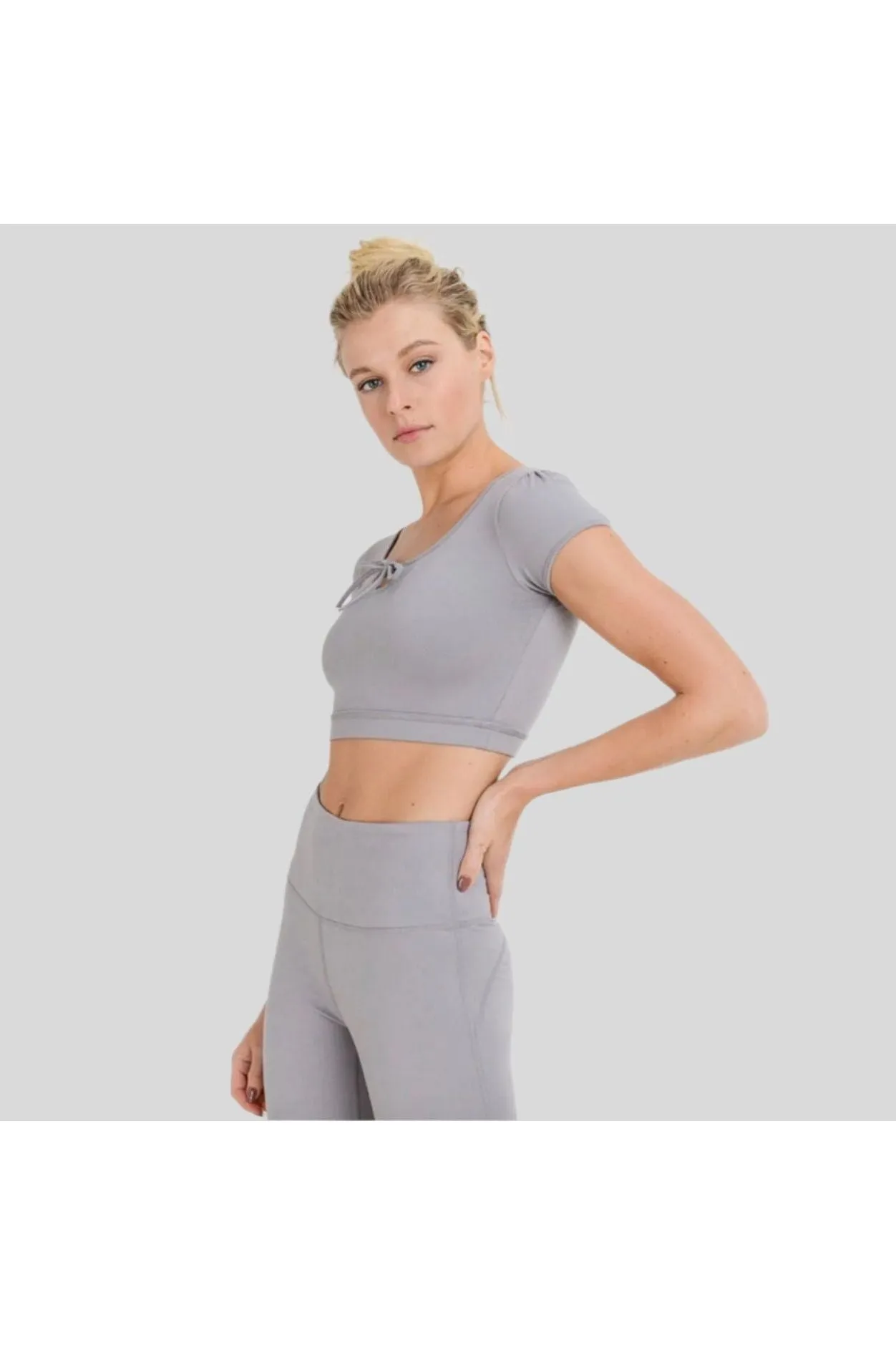 Form-Fit Tie Crop Top sold by Emoni Fit product image thumbnail 4
