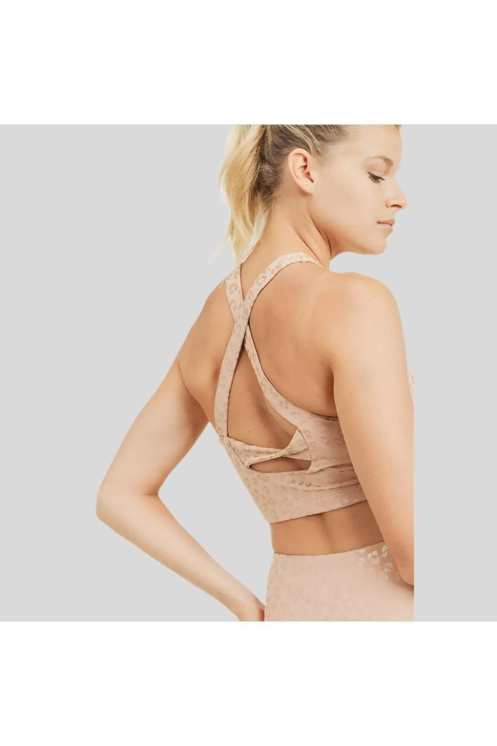 The Leopard Print Sports Bra sold by Emoni Fit product image thumbnail 3