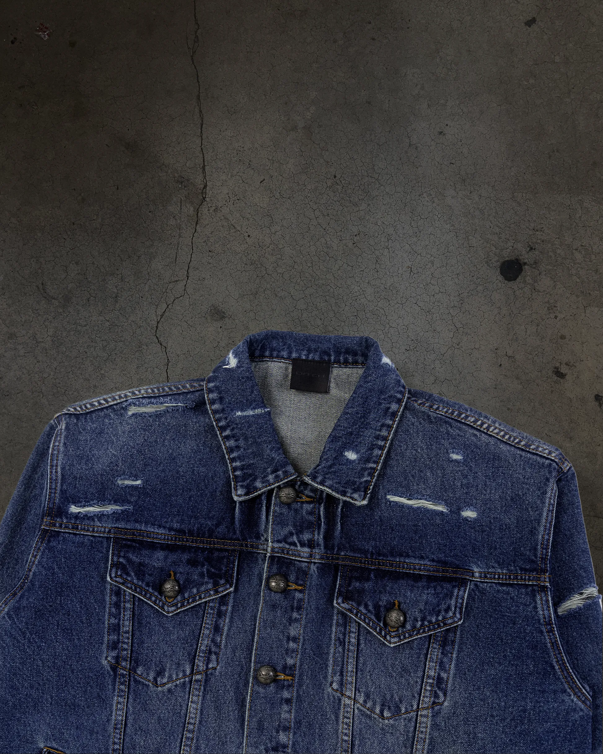 FADED DENIM JACKET (DARK WASH) sold by Ditch product image thumbnail 4