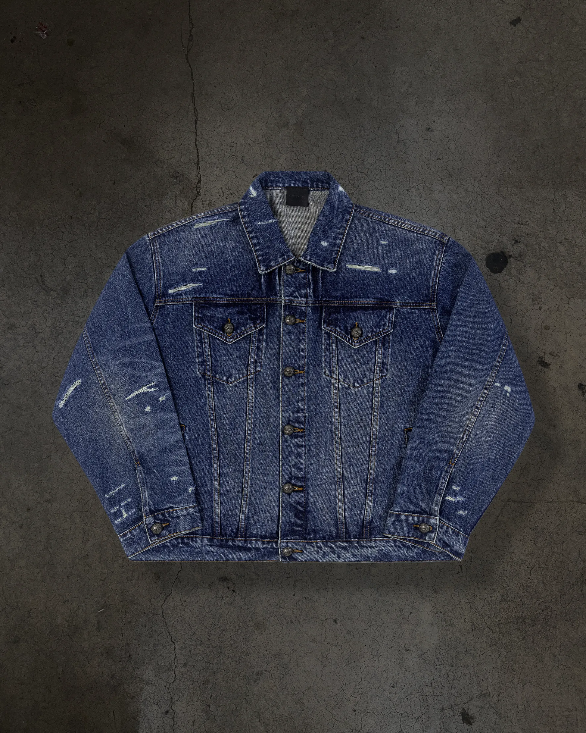 FADED DENIM JACKET (DARK WASH) sold by Ditch product image thumbnail 3