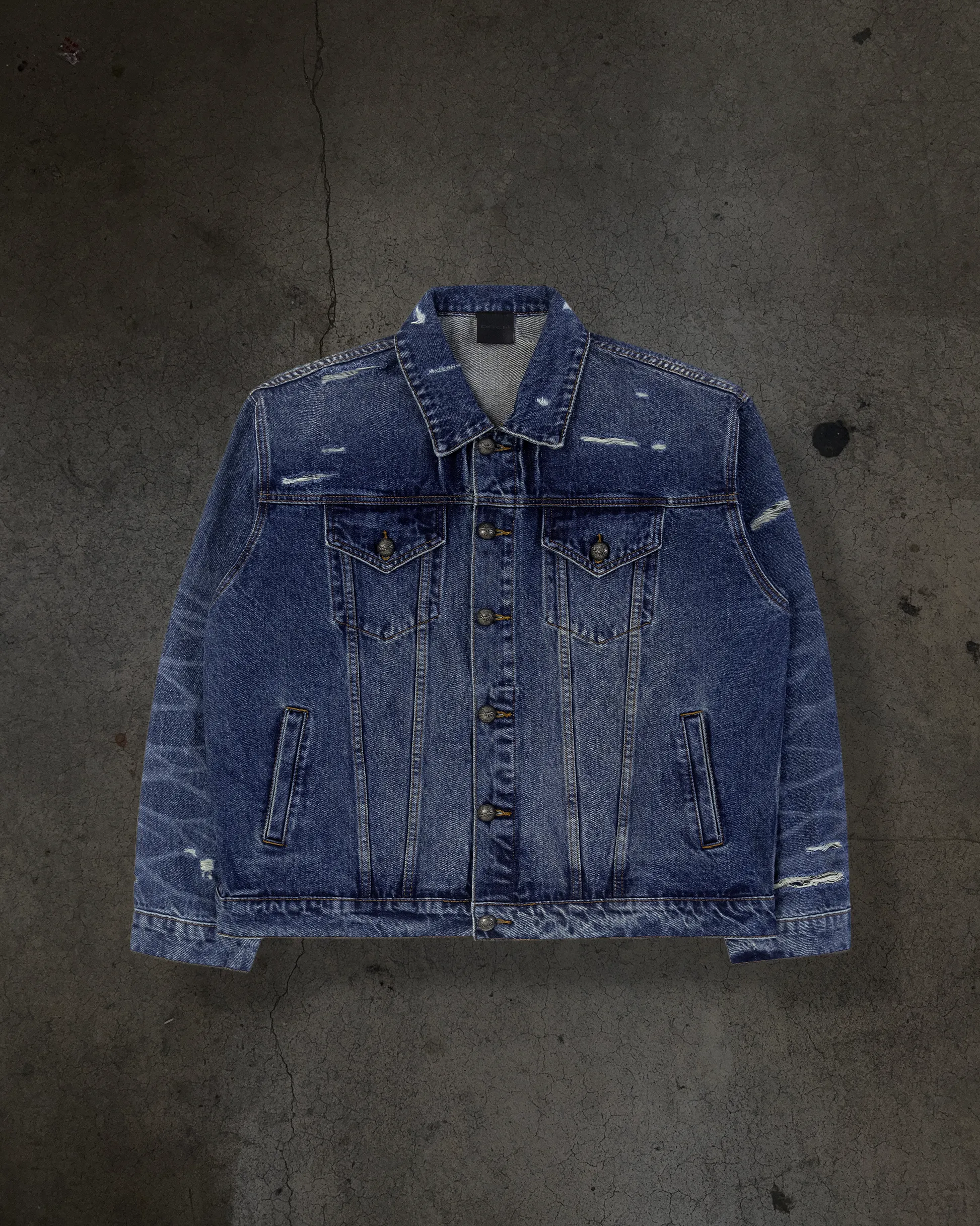 FADED DENIM JACKET (DARK WASH) sold by Ditch