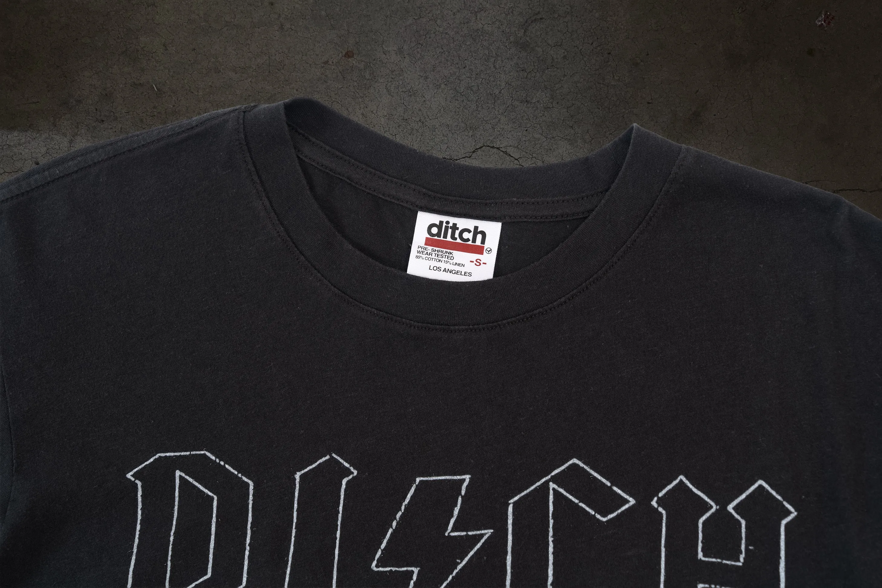 DITCH BAND TEE (COAL) sold by Ditch product image thumbnail 3