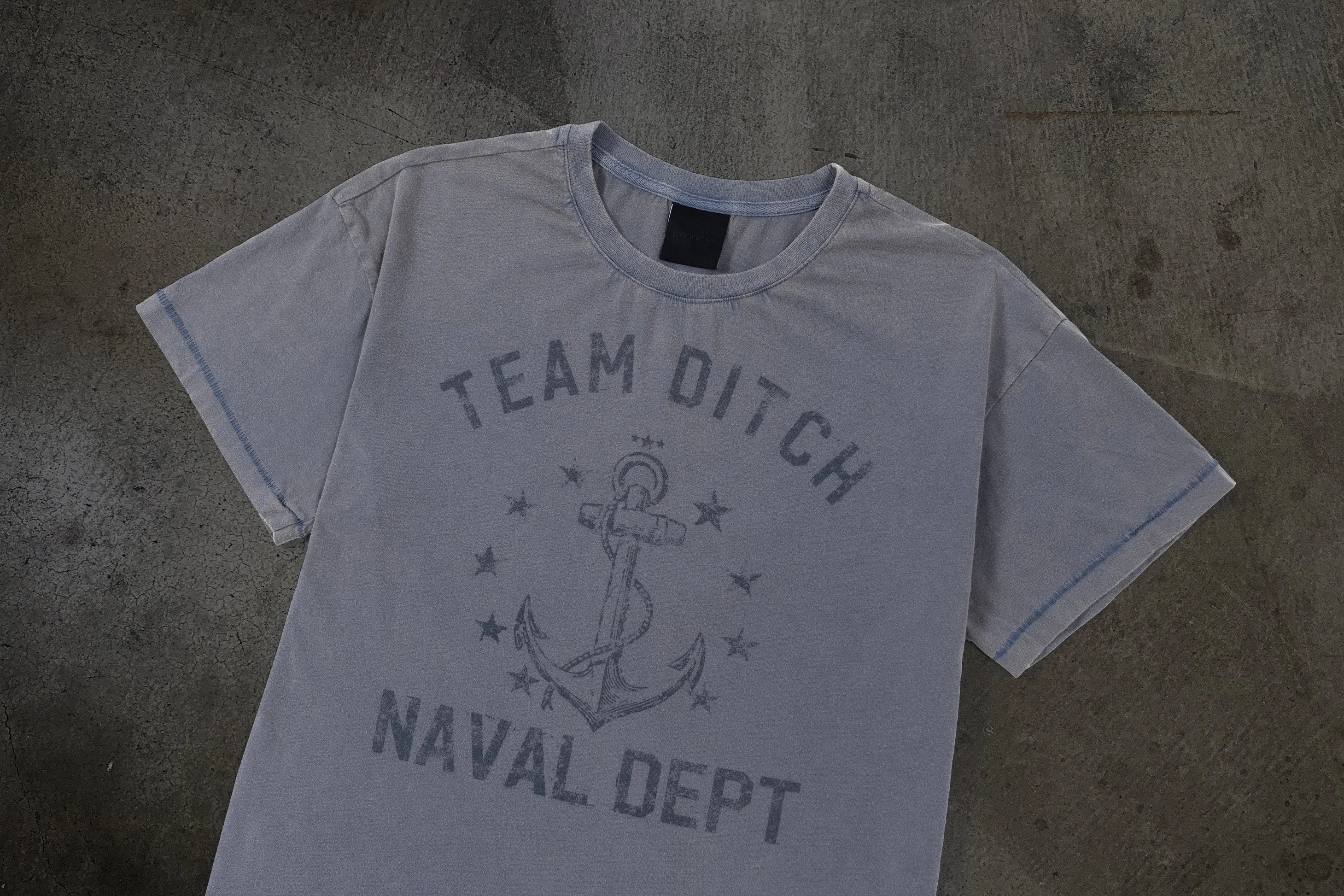NAVAL TEE (RAIN/BLK) sold by Ditch product image thumbnail 3