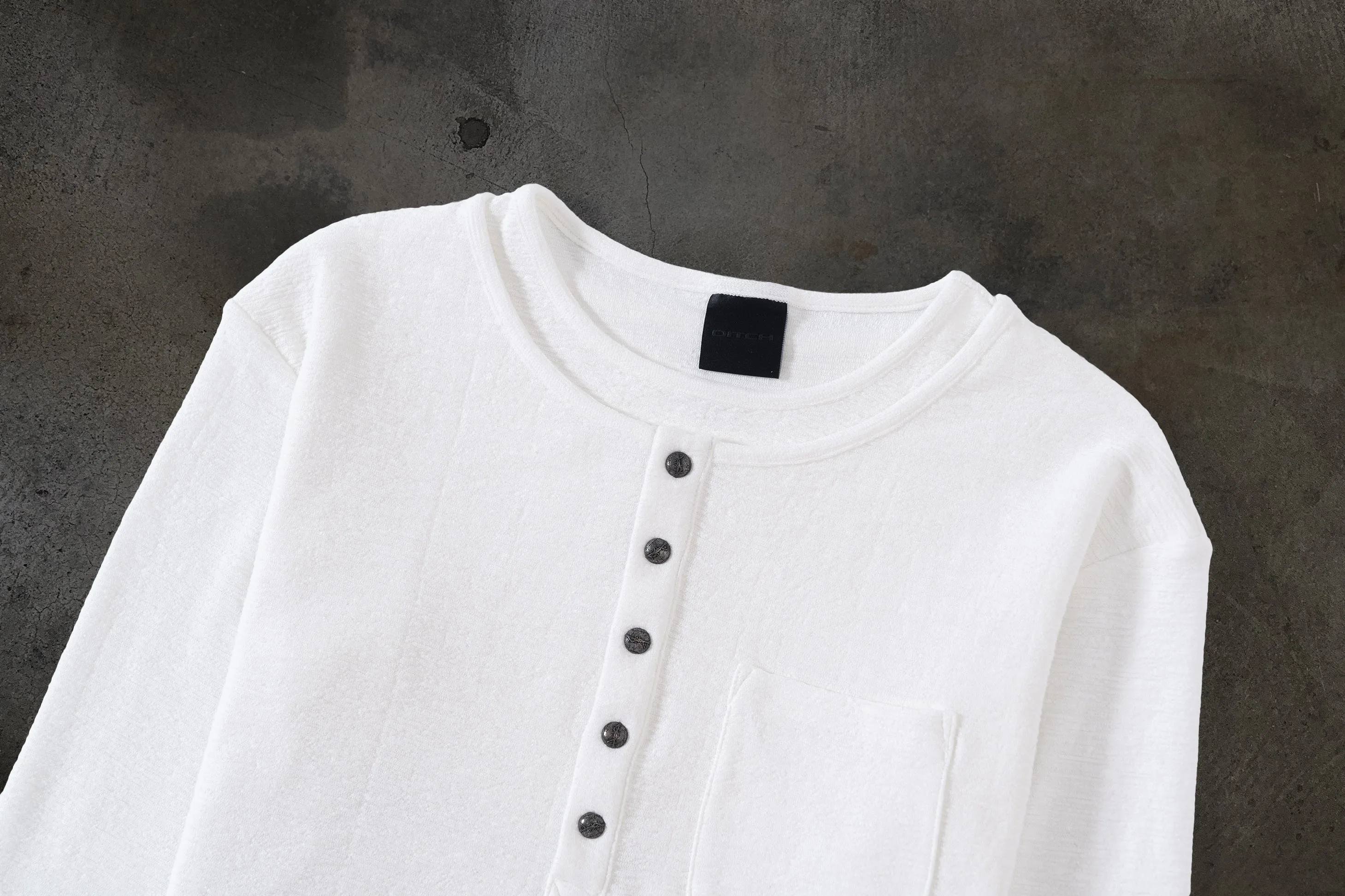 SLUB HENLEY (BONE) sold by Ditch product image thumbnail 3