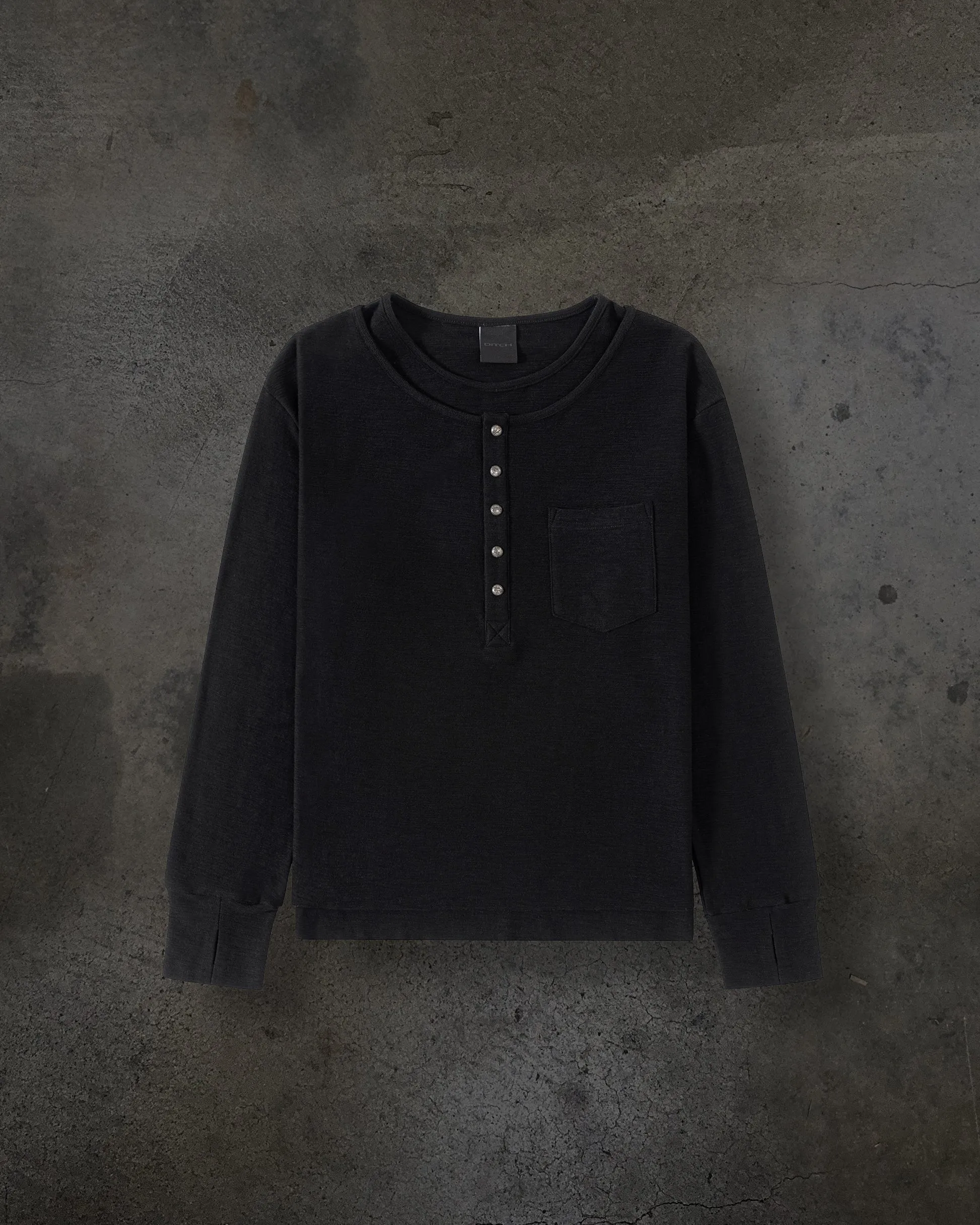 SLUB HENLEY (NOIR) sold by Ditch