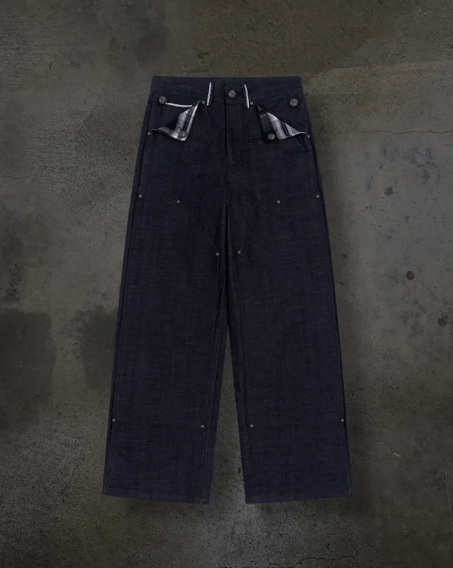 JAPANESE SELVEDGE SLUB DOUBLE KNEES (INDIGO) sold by Ditch