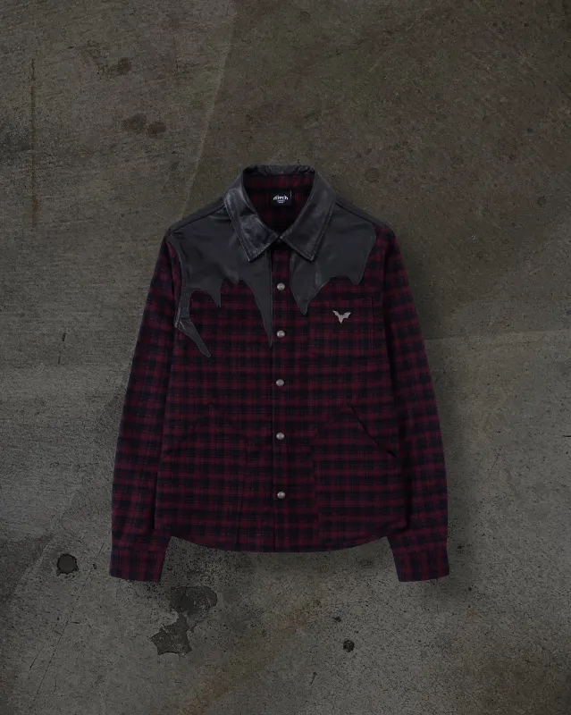 LEATHER FLANNEL (CRIMSON) made by Ditch
