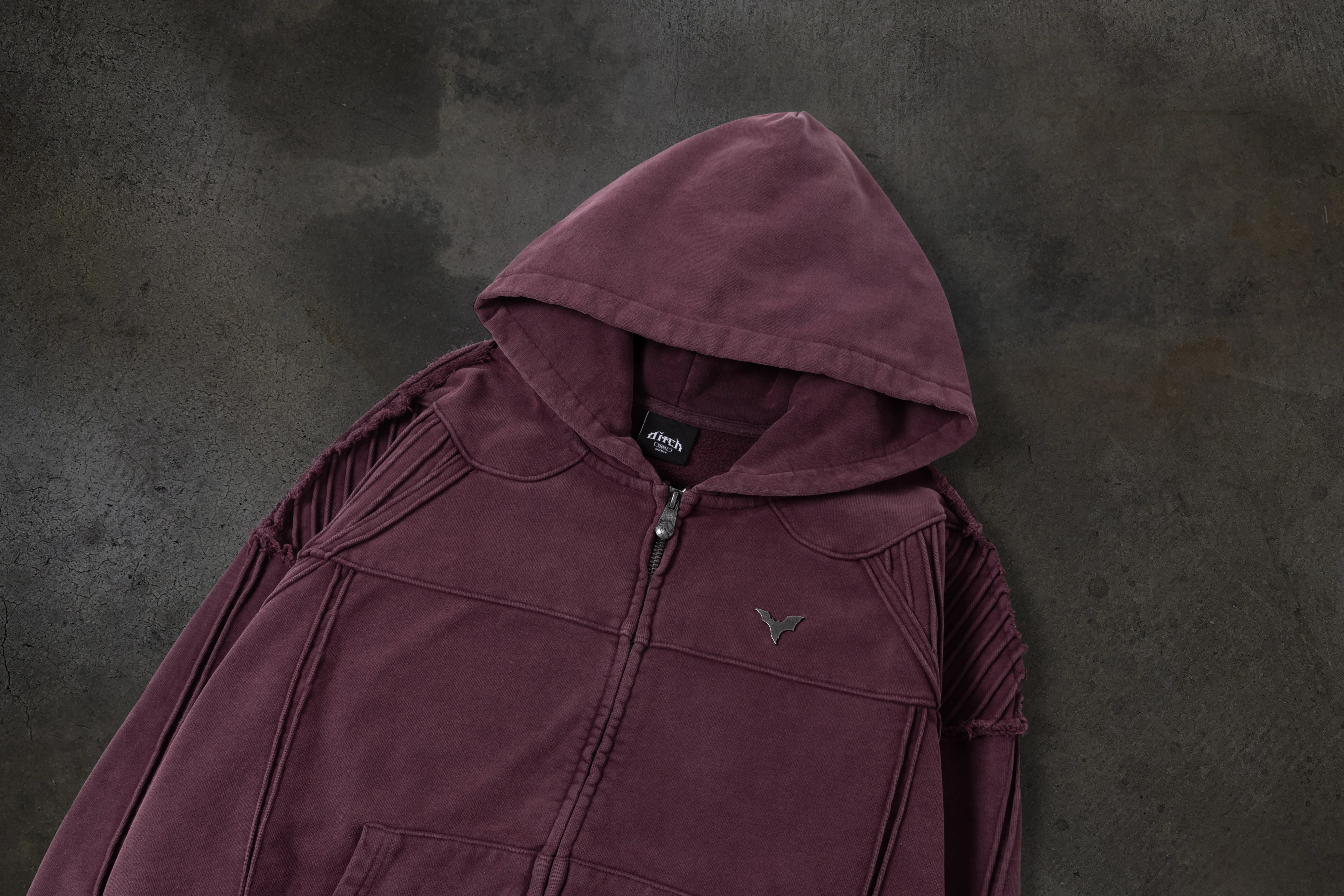 BIKER HOODIE (CRIMSON) sold by Ditch product image thumbnail 3