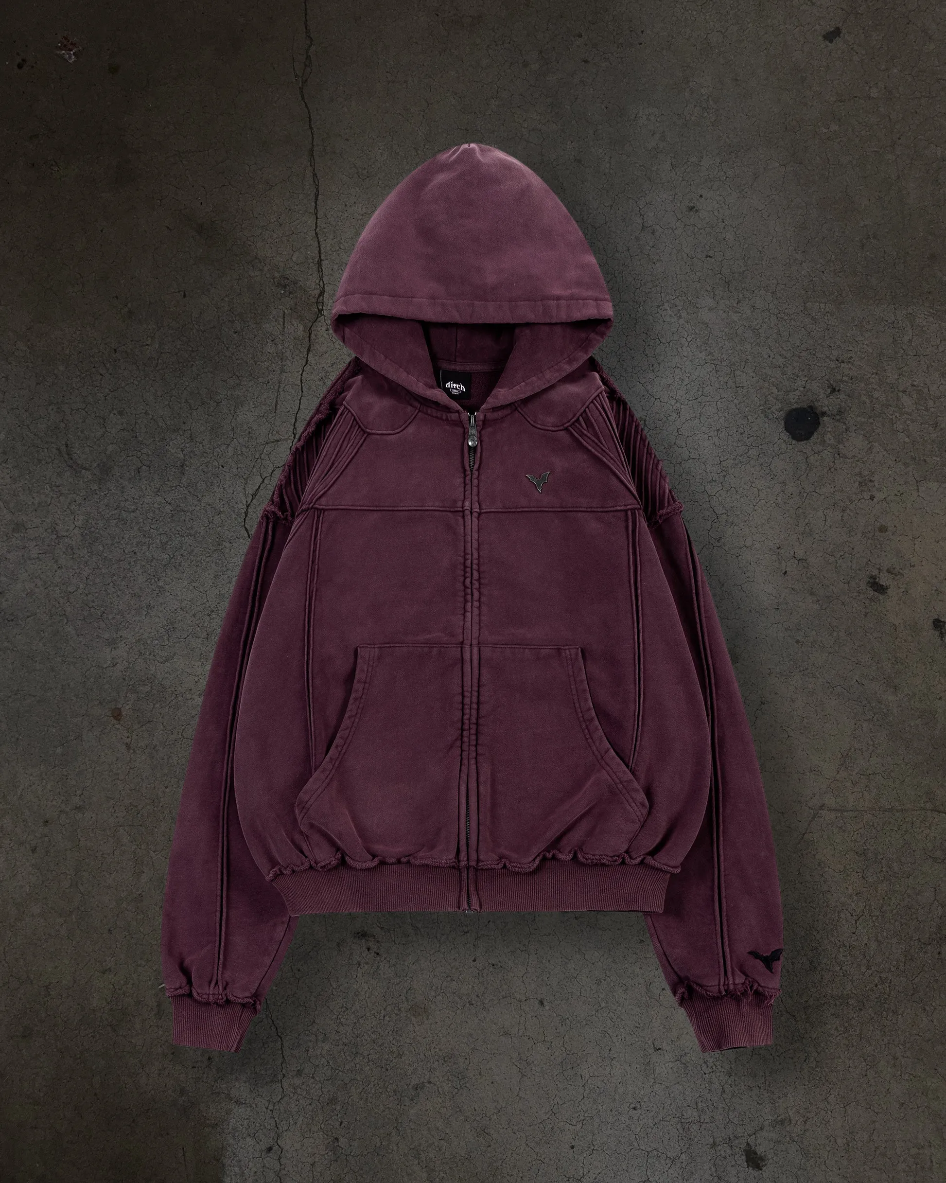 BIKER HOODIE (CRIMSON) sold by Ditch