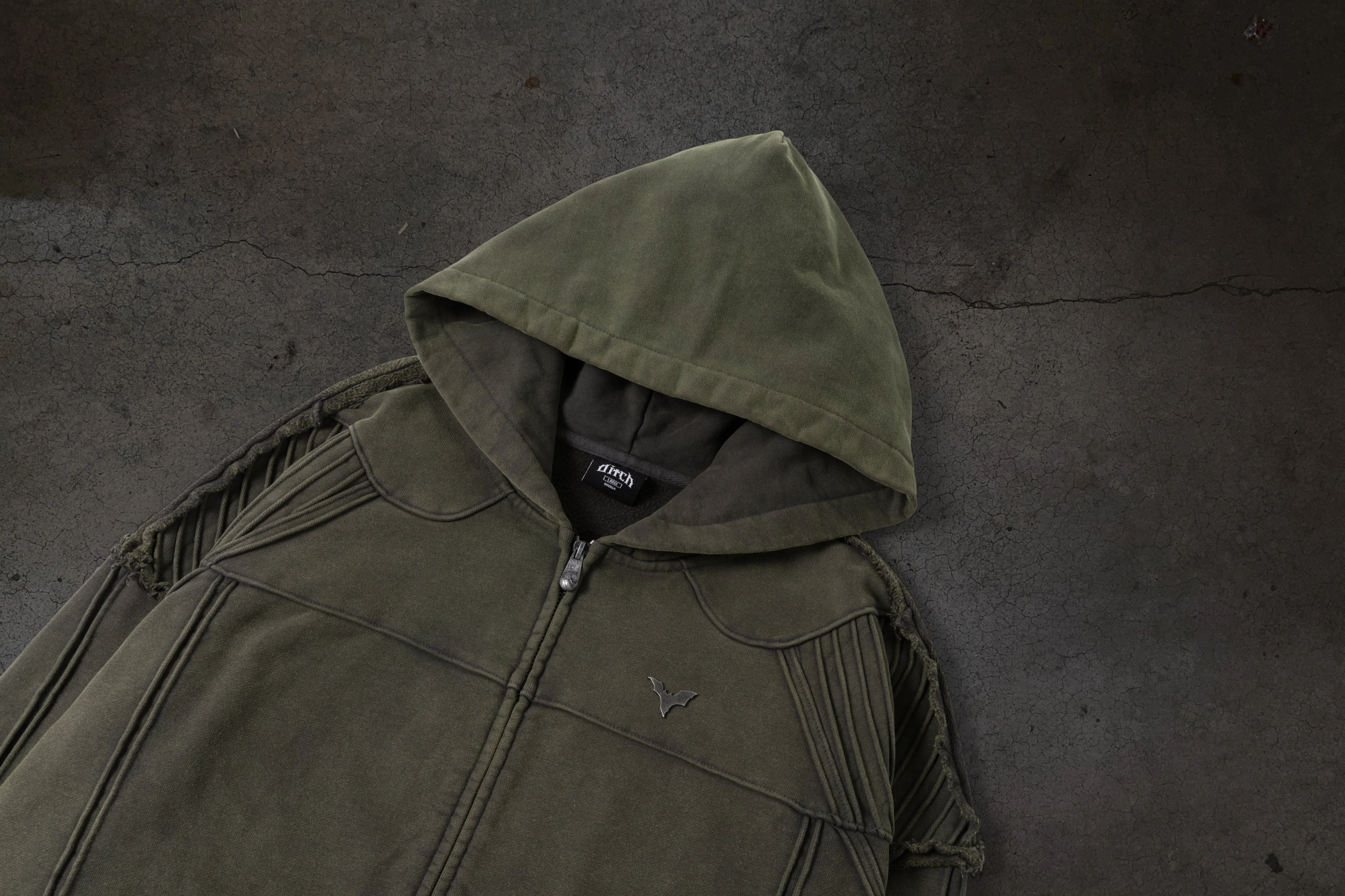 BIKER HOODIE (ASH) sold by Ditch product image thumbnail 3