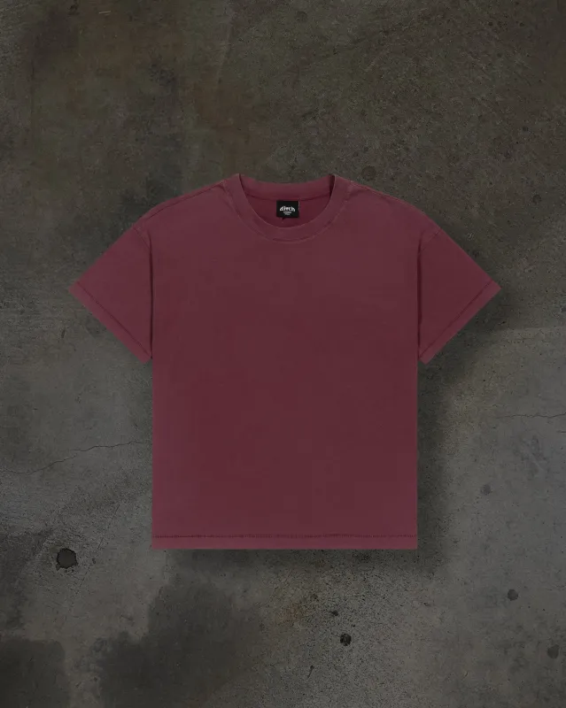 CROPPED BLANK TEE (CRIMSON) sold by Ditch